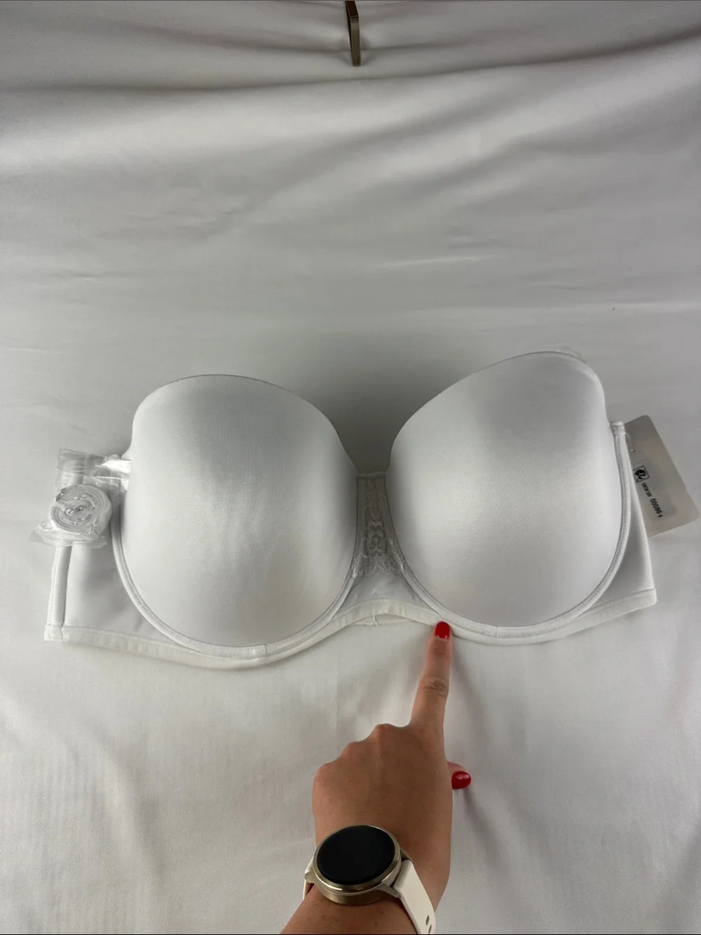 Vanity Fair Strapless Underwire Bra White Women's 42D NWT Convertible